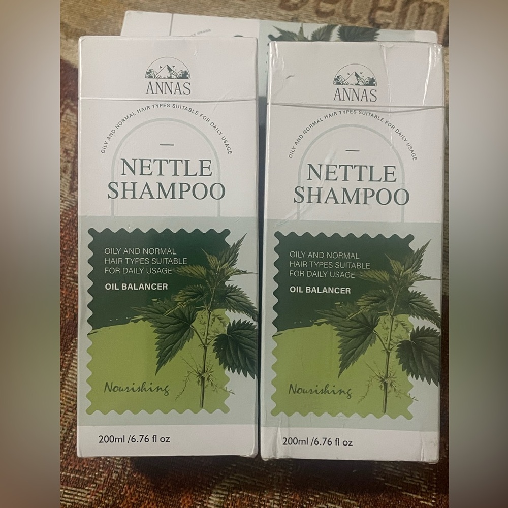 Lot of 2 6.76oz Bottles Anna’s NETTLE SHAMPOO Oily/Normal Hair Oil Balancer